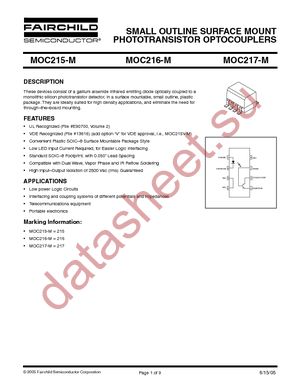 MOC215VM datasheet  